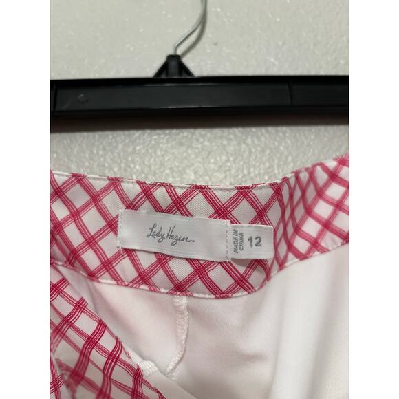 LADY HAGEN Pink and White Golf Skort Size 12 - Picture 5 of 8